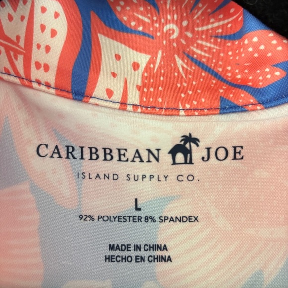 Caribbean Joe NEW Sleeveless Tropical Dress Collared Vacation Beach Size Large - Picture 2 of 8